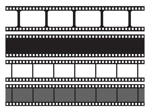Film strip vector set