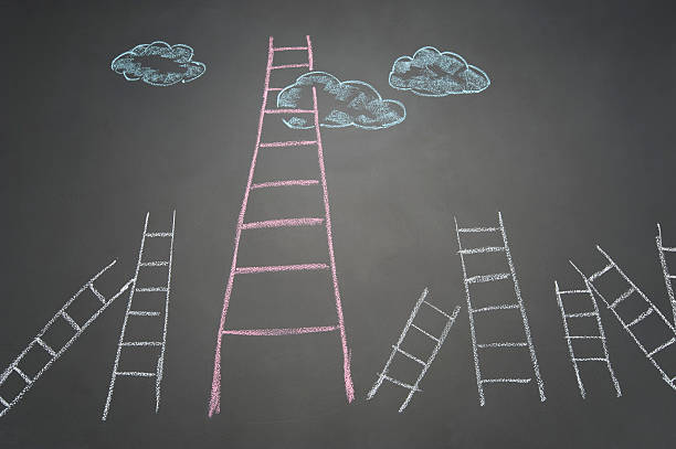 istock Ladder of success sketch 174787818