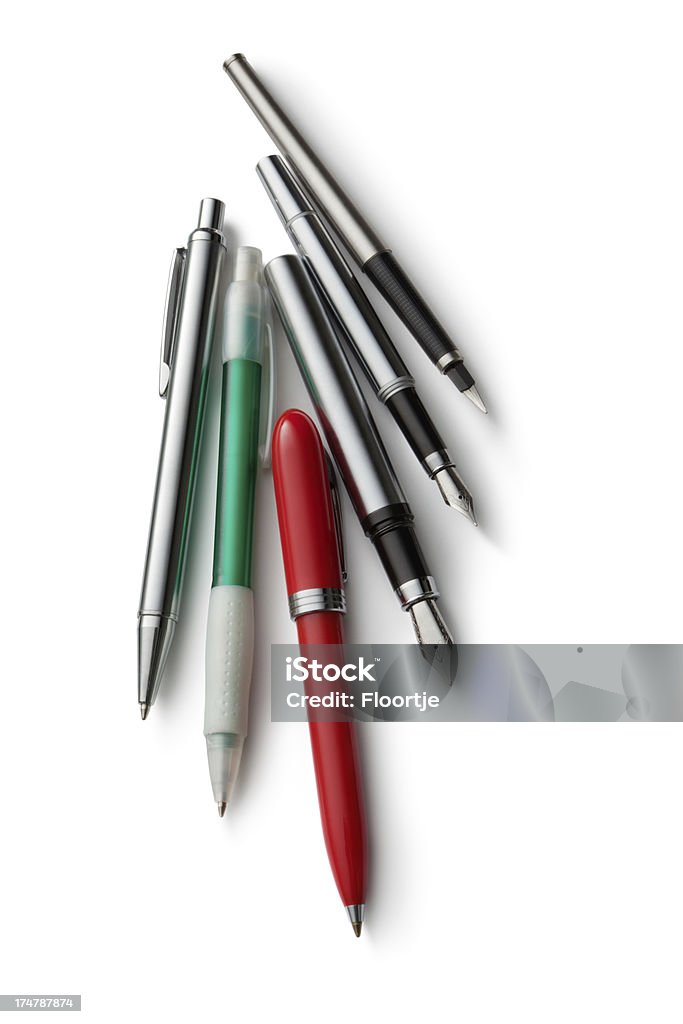 Офис: Авторучка и Ballpoin ручка - Стоковые фото Ручка для письма роялти-фри