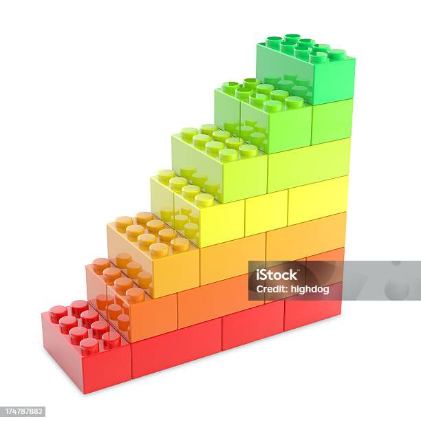 Energieeffizienz Stockfoto und mehr Bilder von Stufen - Stufen, Freisteller – Neutraler Hintergrund, Plastikbaustein