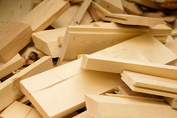 istock Rest of sawn wood planks 174788498