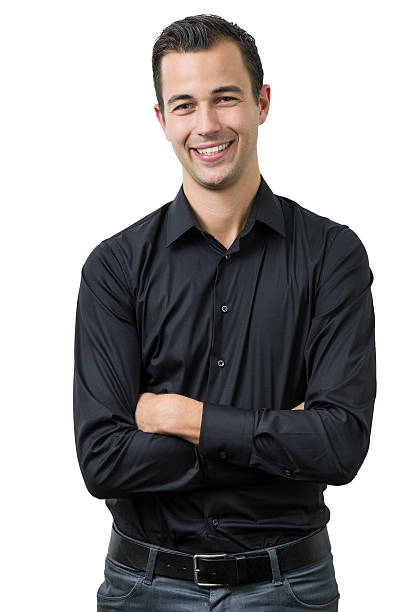 istock smiling young man with arms crossed 174788589