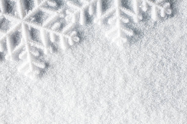 flocons de neige de l'hiver-macro fond de noël - frost pattern photos photos et images de collection