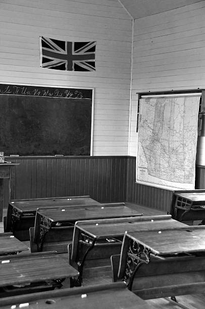 istock Vintage Classroom in Black and White 174788666