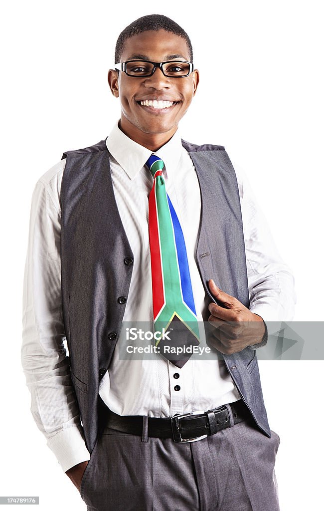 Sonriendo, seguros de joven empresario africano-americano - Foto de stock de 20 a 29 años libre de derechos