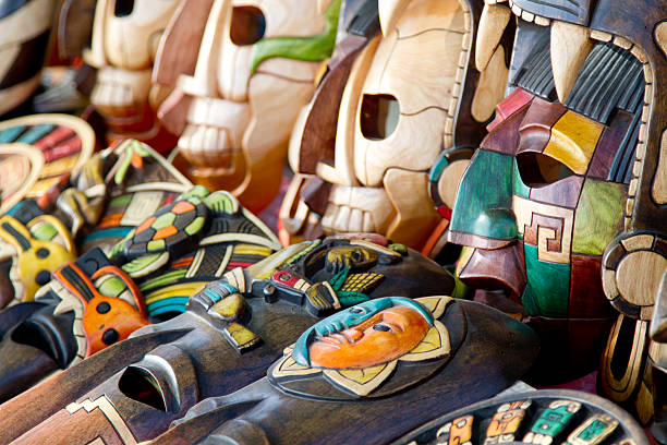 méxico souvenir mercado - north american tribal culture fotografías e imágenes de stock