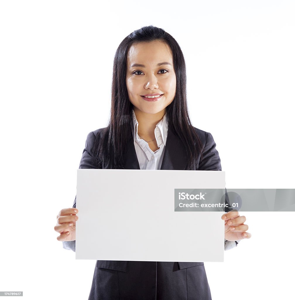 Mulher asiática de negócios atraente isolado em fundo branco - Royalty-free 20-29 Anos Foto de stock