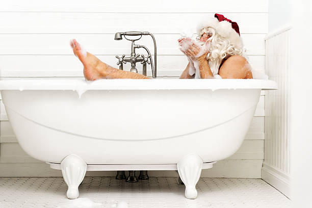 Cтоковое фото Санта с ванной