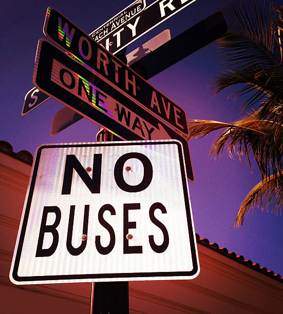 istock No Buses and Worth Ave street sign 174789754