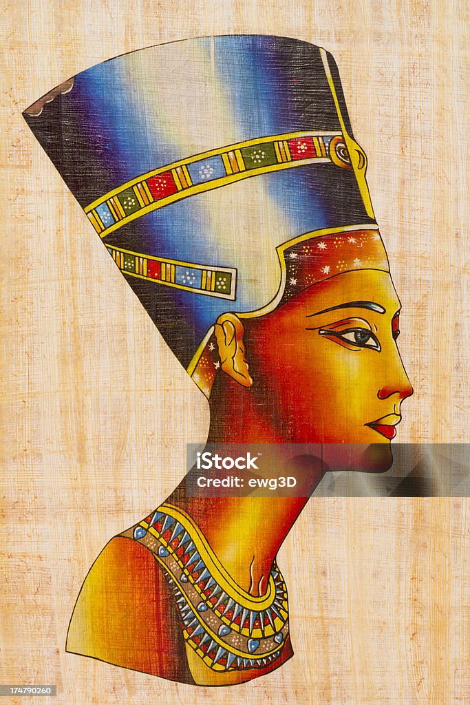 Lembrança Papiro egípcio - Royalty-free Nefertiti Ilustração de stock