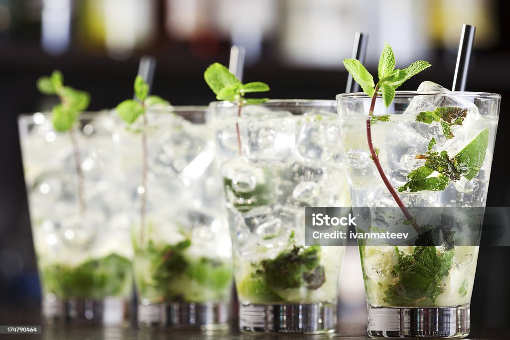 Cocktails Collection - Mojito Ingredients: Alcohol - Drink Stock Photo