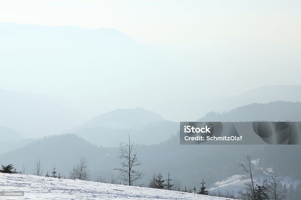 Nívea landsacpe de invierno con sol - Foto de stock de Aire libre libre de derechos