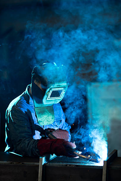 istock Arc welder with welding sparks 174790770