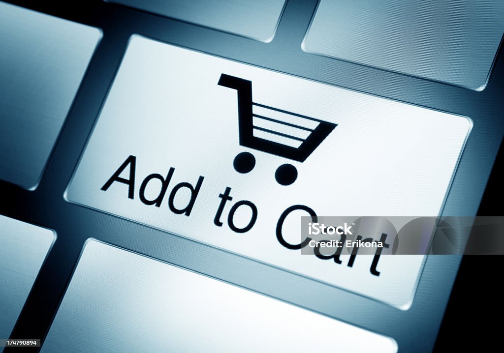 Add to Cart Add to Cart button on keyboard tablet pc Business Stock Photo