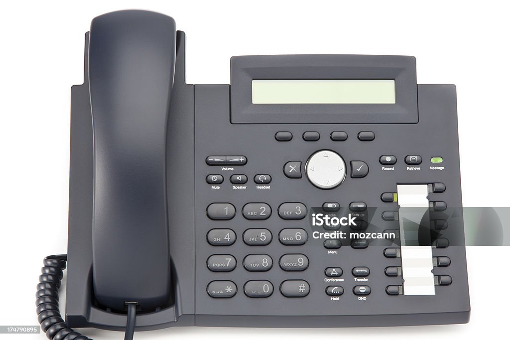 Téléphone de bureau numérique avec Voip - Photo de Bureau - Ameublement libre de droits