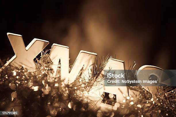 Xmas Wood Word Stock Photo - Download Image Now - Holiday - Event, Horizontal, No People