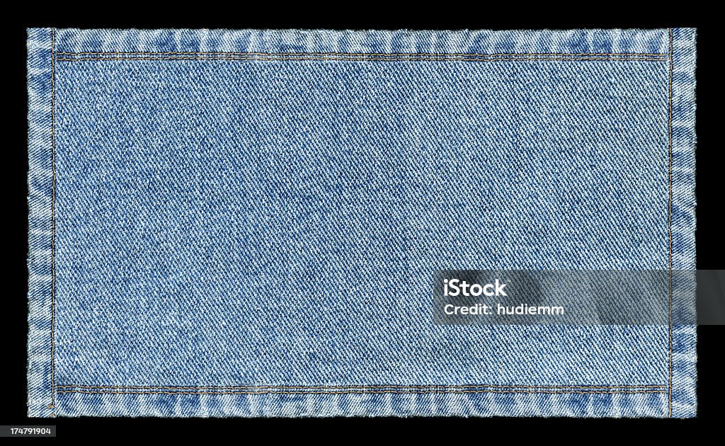 Denim Jeans banner textured background isolated Denim Jeans banner textured background isolated on black Denim Stock Photo