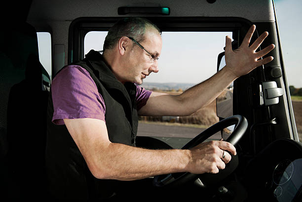 istock Angry truck driver 174792095