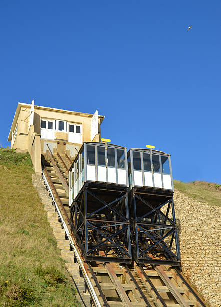 istock Funicular railway, cliff lift, at Fisherman's Walk in Southbourne 174792243