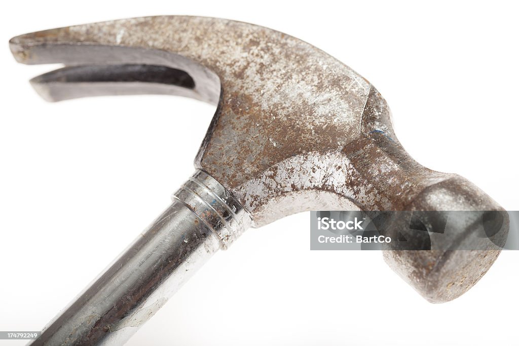 Ferramentas, close-up de um martelo - Foto de stock de Branco royalty-free