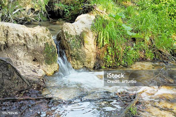 Small Cascade With Streaming Water Through Rocks Plitvice Croatia Stock Photo - Download Image Now