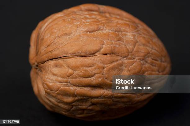 Walnut Stock Photo - Download Image Now - Black Background, Closed, Cut Out