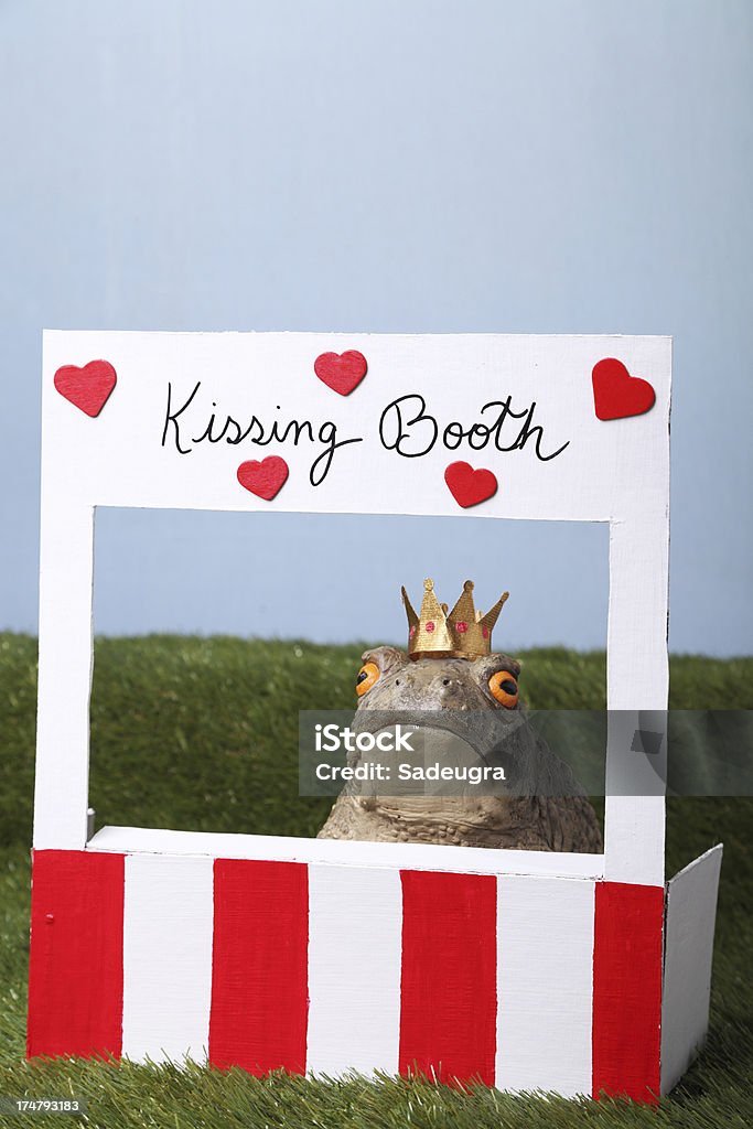 Prince Charming at Kissing Booth Toad with crown at a kissing booth Crown - Headwear Stock Photo