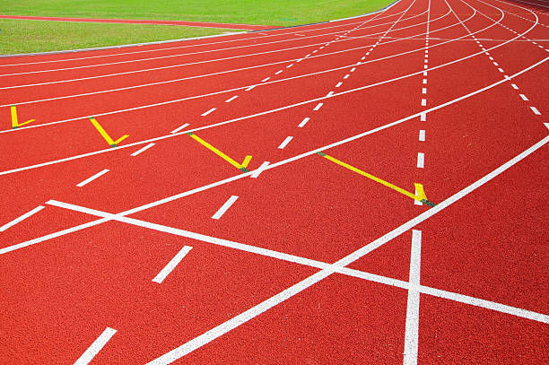 istock red race track in an arena 174793674