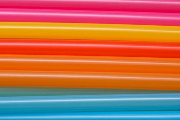 A design made of plastic drinking straws