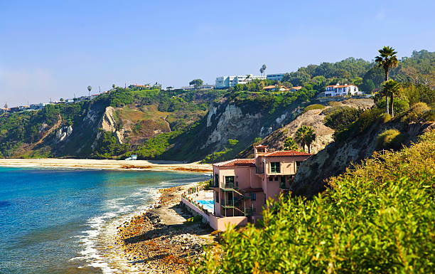 Palos Verdes Estates Beach house "Luxury house at the ocean shore in expensive suburbs in California, USA" rancho palos verdes stock pictures, royalty-free photos & images