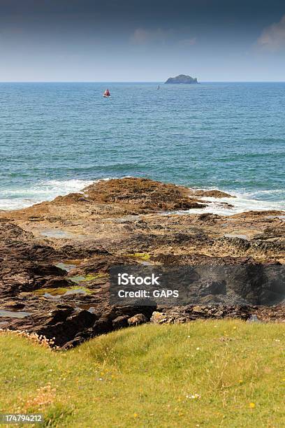 Cornish Coves And Cliffs At Trebetherick Point Stock Photo - Download Image Now - Atlantic Ocean, Bay of Water, Beach