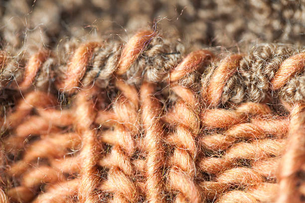 istock Close up of knitted texture in 2  brown colors 174794357