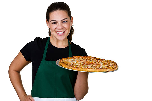 ウェイトレスのピザを - pizza pizzeria restaurant waiter ストックフォトと画像