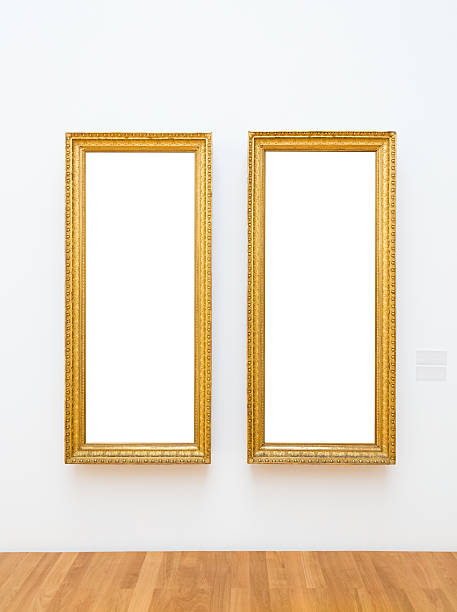 istock Golden picture frames in a gallery. 174794775