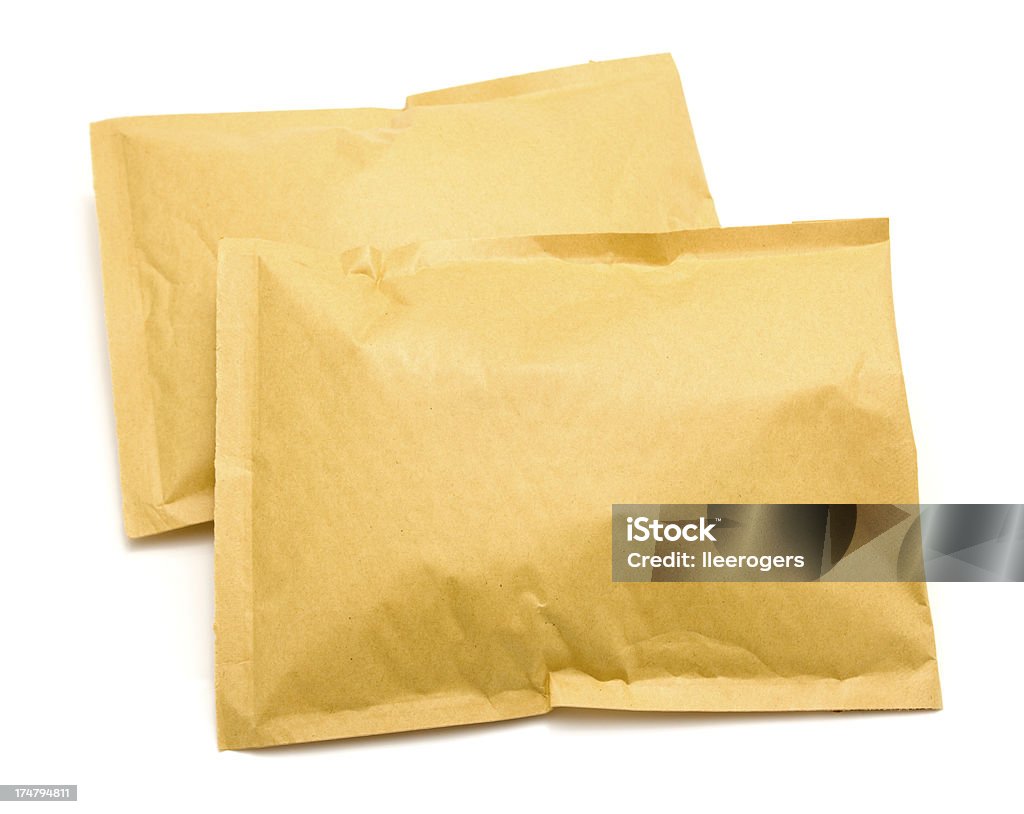 Padded Envelopes Two padded envelopes on a white background. Envelope Stock Photo