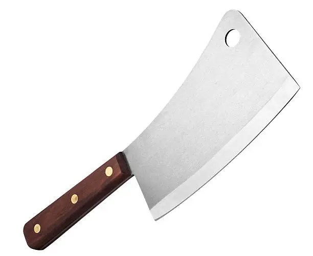 Meat cleaver isolated on white background.