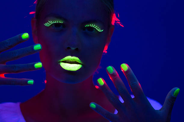 istock Neon Women Portrait with Lime Green Fingernails 174794892