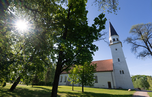 view of Sigulda Evangelical Lutheran Church, Sigulda, Latvia