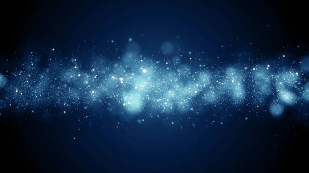 Particles Blue dust abstract light bokeh motion titles cinematic background