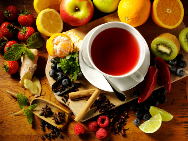 istock Fresh Fruit around a Cup of Tea 174795770