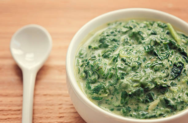 Creamed Spinach stock photo