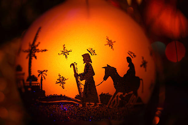 istock Religious: Nativity Silhouette on Christmas Ornament 174796135