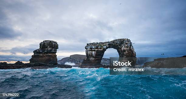 Darwins Arch With Darwin Island In Background Stock Photo - Download Image Now - Galapagos Islands, Natural Arch, Charles Darwin - Naturalist