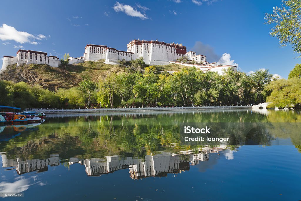 Reflection of Potala Palace in Lhasa, Tibet, China "Reflection of Potala Palace in Lhasa, Tibet, China.adobe rgb 1998 use." Ancient Stock Photo