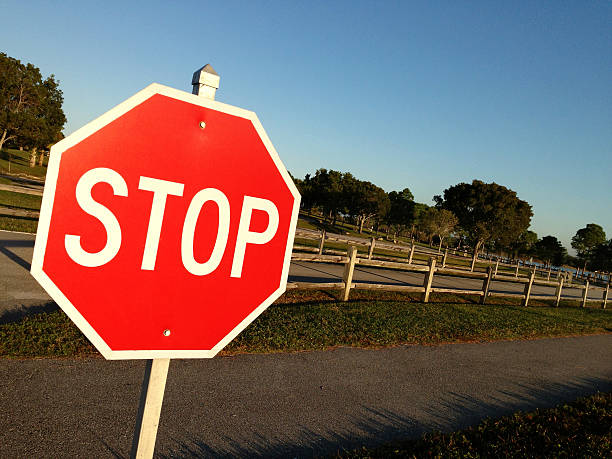 istock Stop sign in rural area 174796413