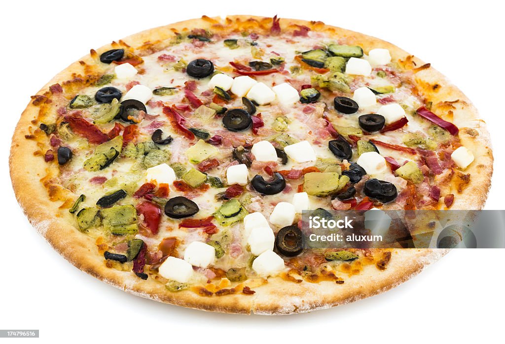 pizza - Foto stock royalty-free di Cibi e bevande