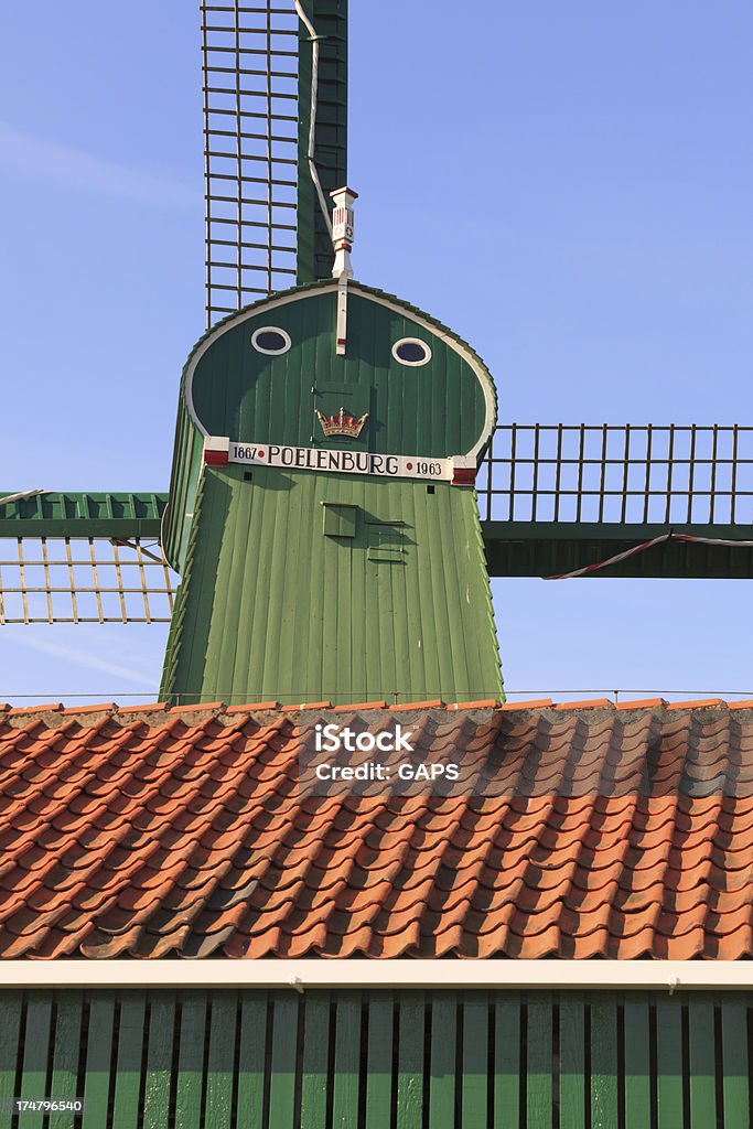 paltrok mill De Gekroonde Poelenburg na Kalverringdijk w Za - Zbiór zdjęć royalty-free (Amsterdam)