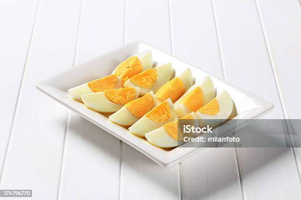 Slices Of Hardboiled Eggs Stock Photo - Download Image Now - Appetizer, Close-up, Coin