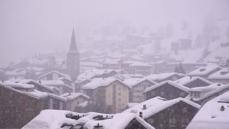 Zermatt town in Mattertal, Switzerland