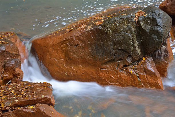 cascadas y rocas rojas - monongahela national forest landscapes nature waterfall fotografías e imágenes de stock